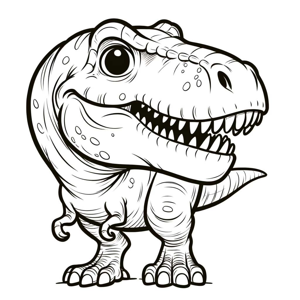 Coloriage T-rex enfant